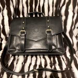 💥 Brand new black leather work bag 💼